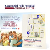 Centennial Hills Hospital printed direct mail campaign using locr personalized maps