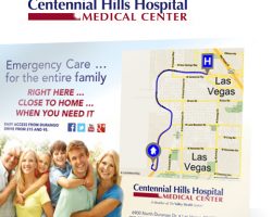 Centennial Hills Hospital printed direct mail campaign using locr personalized maps