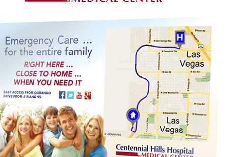 Centennial Hills Hospital Direct Mail With Personalized Maps Centennial Hills Hospital printed direct mail campaign using locr personalized maps