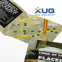 XUG Event Brochure Personalized locr Maps XUG event brochure with personalized Atlanta Aftershow maps from locr for attendees