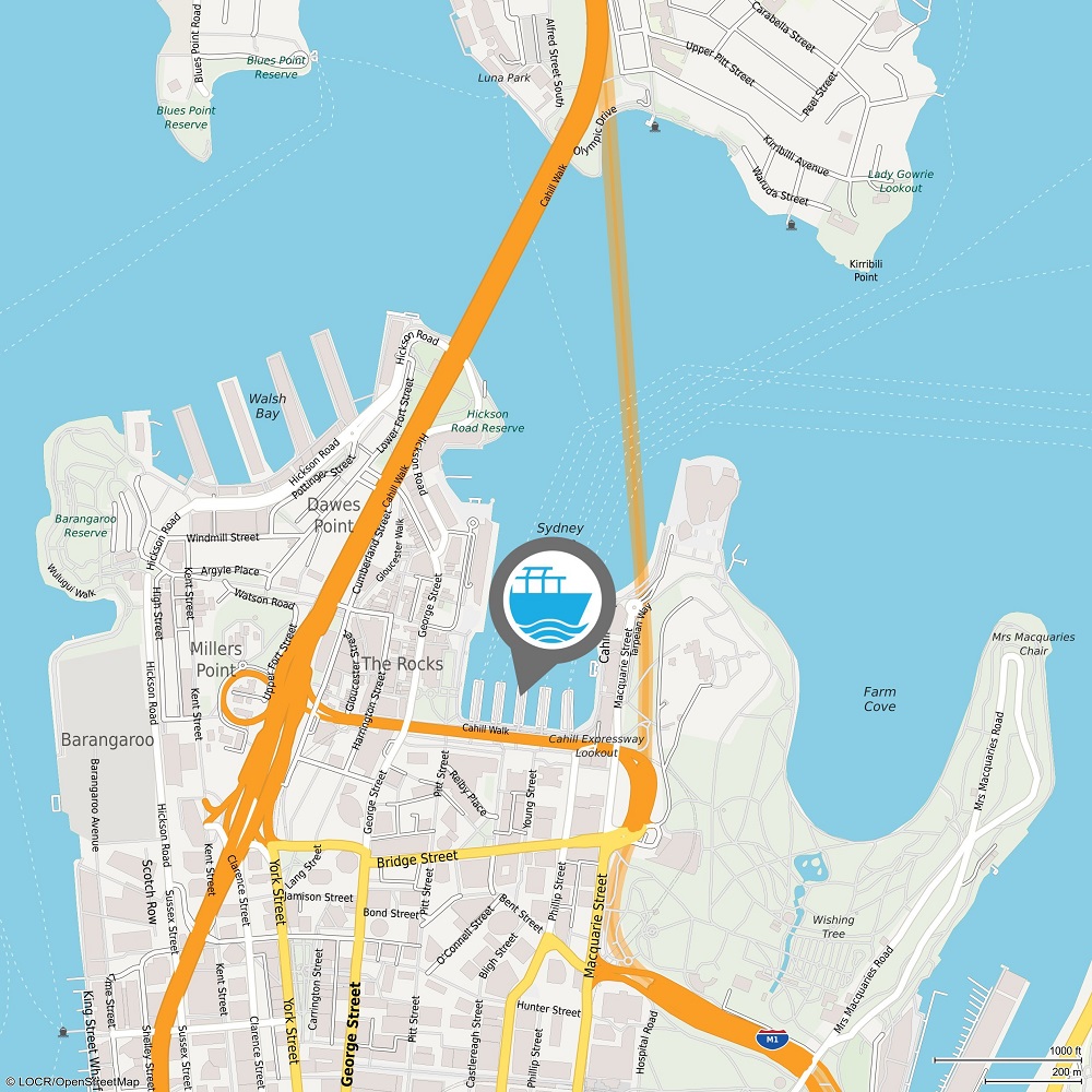 locr personalized maps LOCALmap Sydney Circular Quay