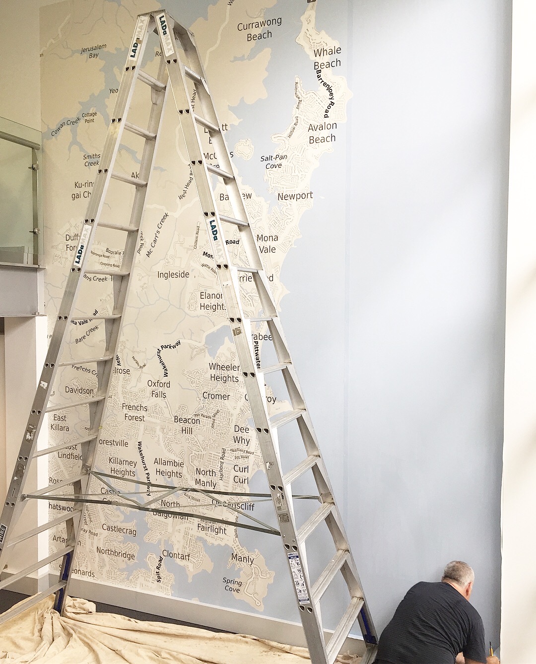 locr personalized map wall size for Mister Wallpaper Office Australia