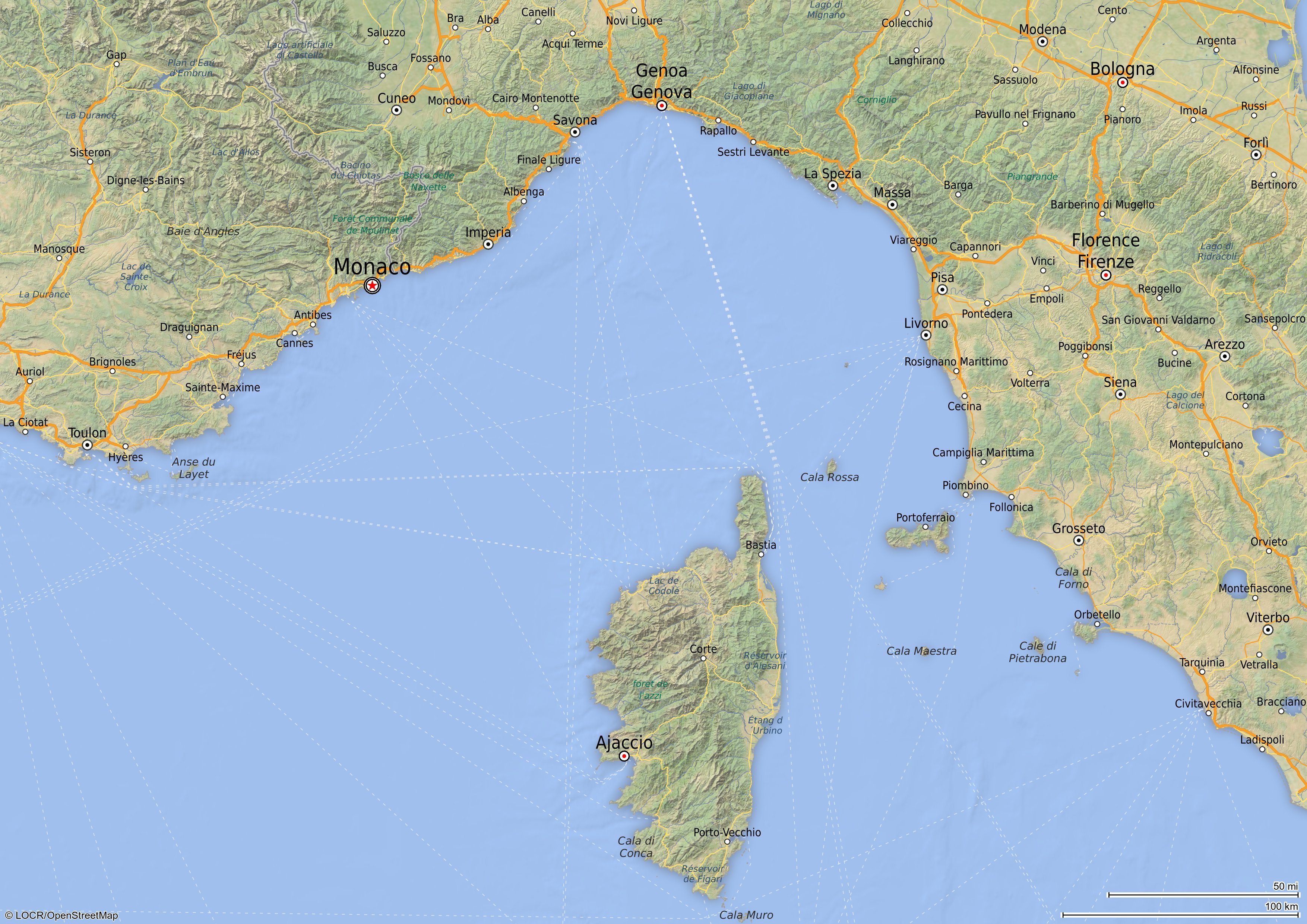 locr personalized maps style 4 Corsica
