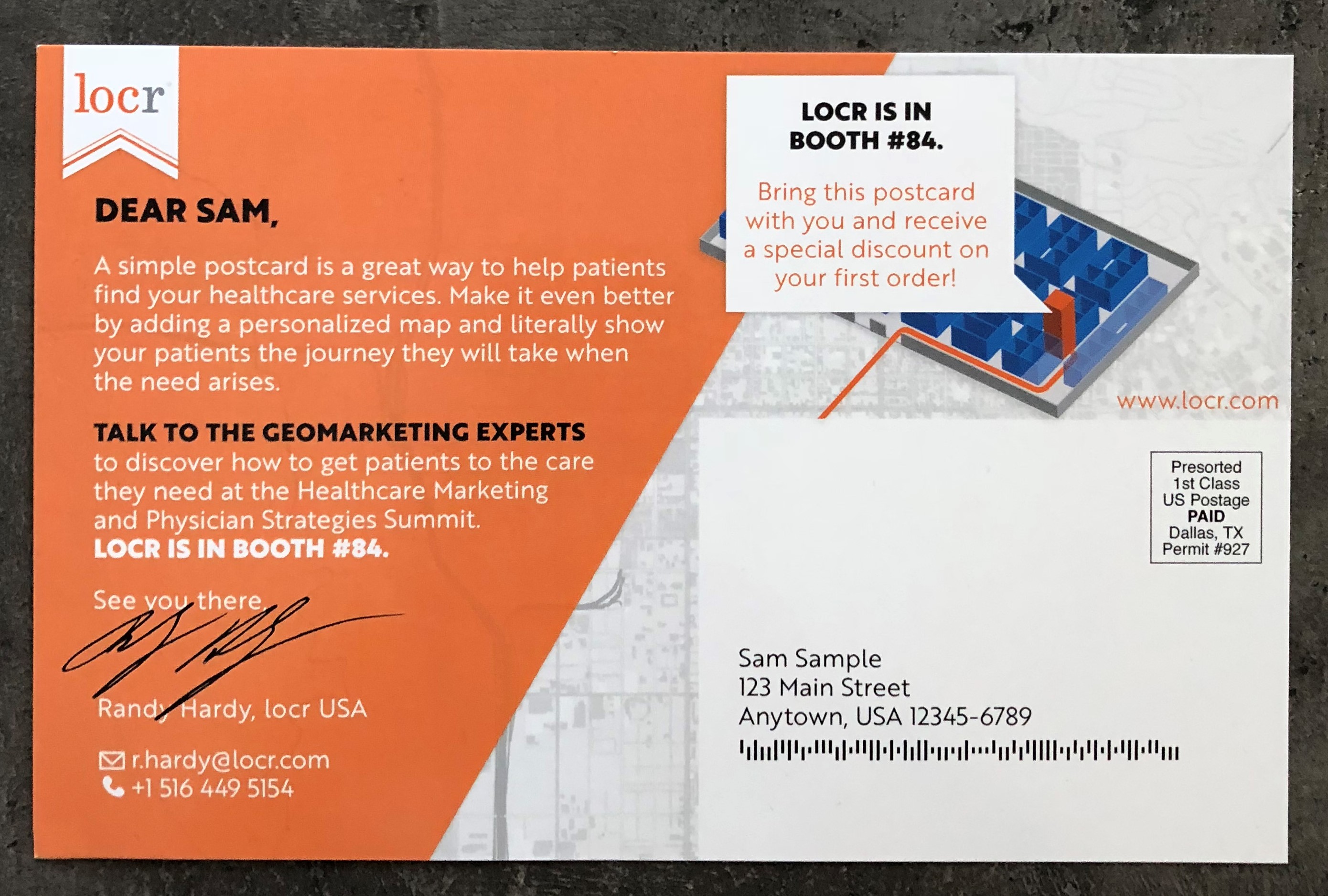 Healthcare Forum Direct Mail 2 locr personalized maps direct mail geoservices floorplan